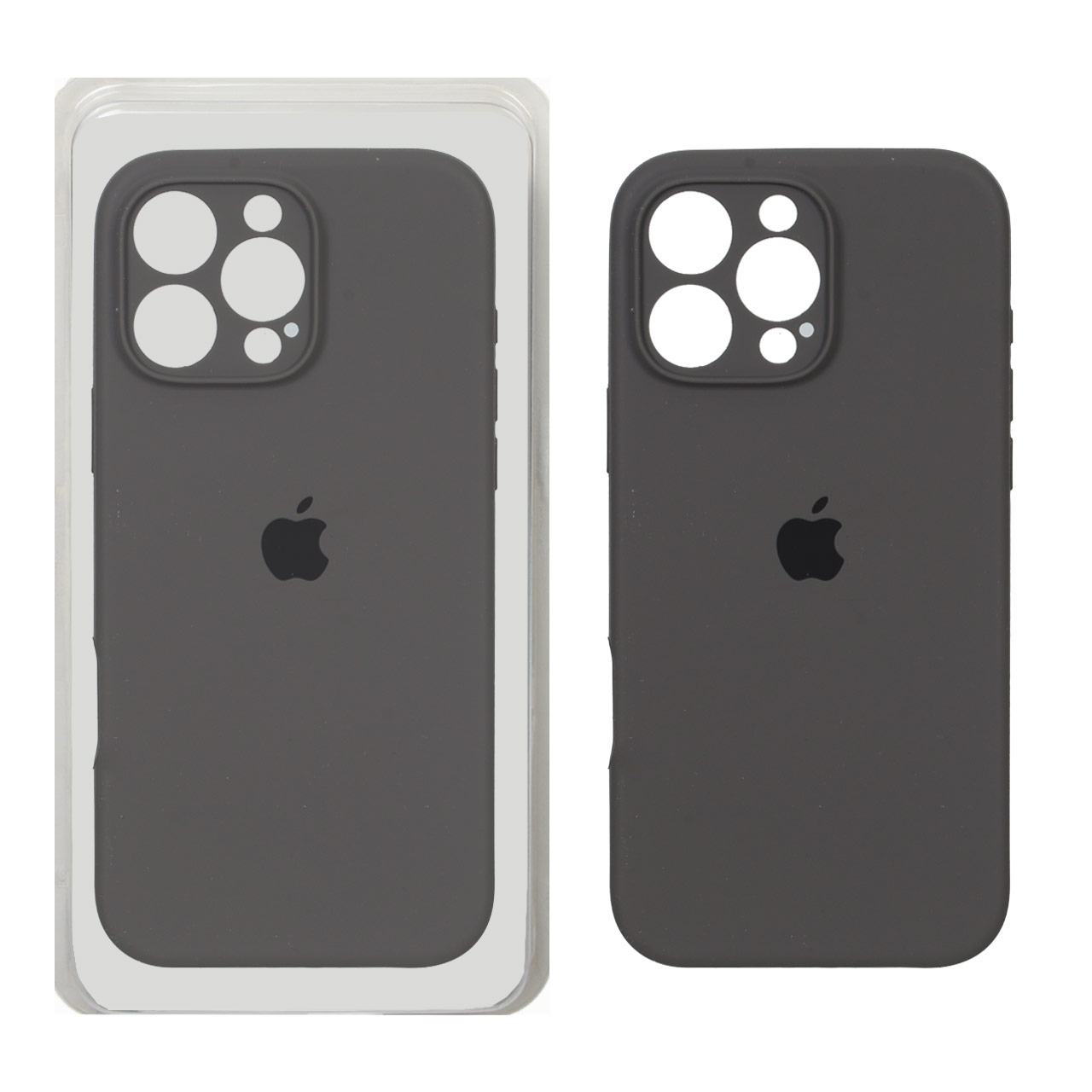 قاب سیلیکونی پاک کنی محافظ لنزدار اورجینال Apple iPhone 16 Pro Max - خاکستری کد 1 (پک دار) - NTC